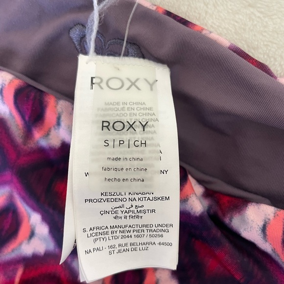Roxy Women's Reversible Pink and Purple Patterned Bikini Bottom - Picture 4 of 8